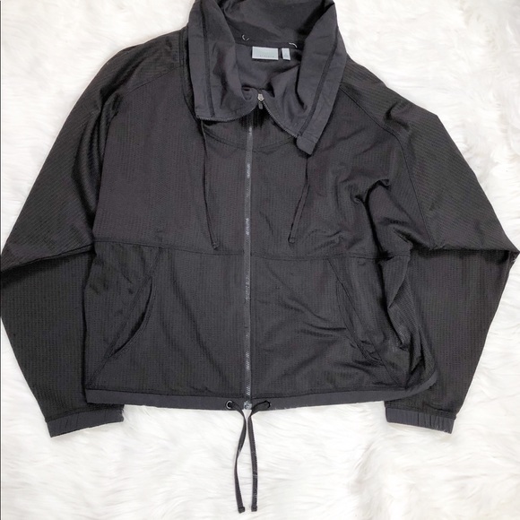 Athleta Jackets & Blazers - Athleta Mesh Black Zip Up Jacket M